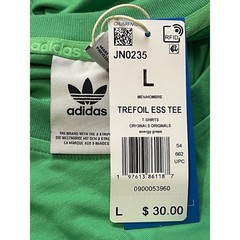 Mens L ADIDAS ORIGINALS logo ESSENTIALS TREFOIL TEE SHIRT GREEN JN0235 large NEW