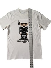 Karl Lagerfeld Men’s White Graphic Logo T-Shirt Size Medium