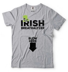 Irish Breathalyzer Blow here Funny Shirt St Patrick’s Day Tee Saint Patricks tee