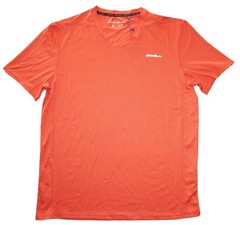 Eddie Bauer Mens M Motion Performance Tee T-Shirt Short Sleeve Stretch Orange$68