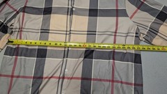 Men’s 6XL Gray Beige Plaid Button Front Shirt Long Sleeve Lightweight Stretch