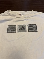 Vintage 90s Adidas T-shirt Three Box Logo White Size XL