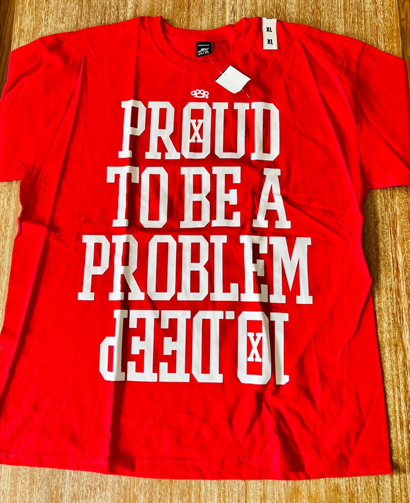 NEW 10 Deep T-shirt Tee Shirt XL Extra Large Red White Proud Problems 10.Deep DS