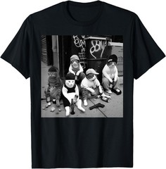 Funny Gangster Cats Street Design T- shirt, Unisex Tee