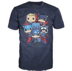 Funko Pop! Captain America 80th Year Of The Shield T-Shirt Size Small New In Bag