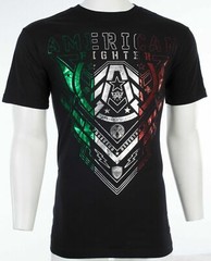 AMERICAN FIGHTER Men’s T-Shirt KENDELTON Athletic Black Biker MMA S-4XL