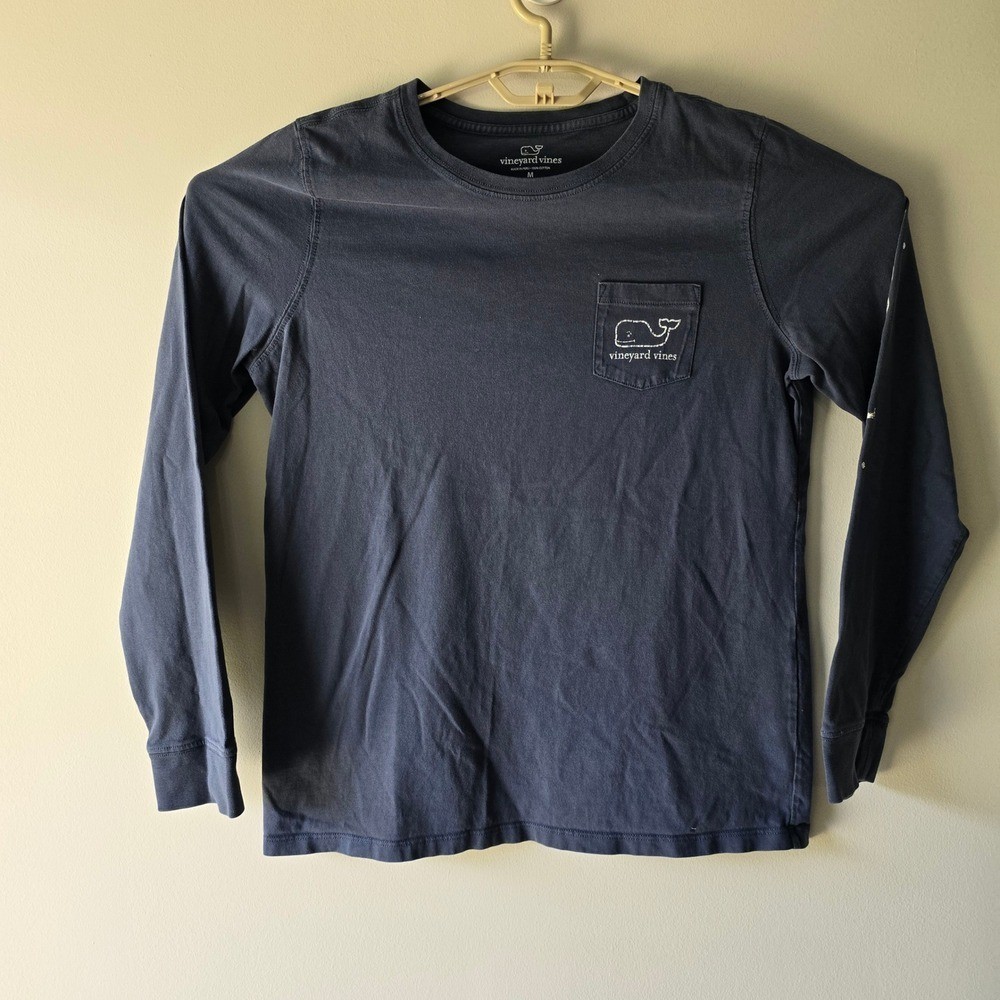 Vineyard Vines Long Sleeve Whale Graphic Tee Shirt Casual Top Size M