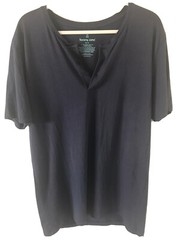 Tommy John Men’s Tri-Blend Fabric Lounge Henley Short Sleeve T-Shirt, Navy, M