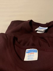 VTG Champion Maroon Plum Heavy Weight Cotton TShirt EXTRA LARGE Unisex Lot Of 12