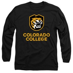 Colorado College Adult Long Sleeve T-Shirt Tigers Logo, Black, S-3XL