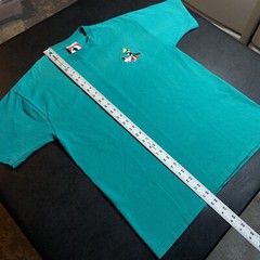 *read* Adult Medium Disney Embroidered Goofy Cyan T-Shirt Mickey Inc. Tag Med M