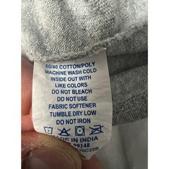 Brisco Brands Gray Im Fine Everything Is Fine Christmas Lights Novelty T-Shirt M