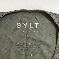 BYLT Men’s Drop Cut Lux Tee Brown Shirt Black Polka Dot Short Sleeve Size L