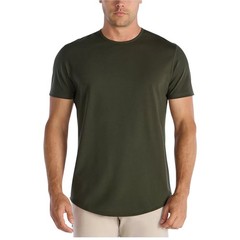 BYLT Premium Basics Mens Drop Cut Lux Short Sleeve Tee Olive Green Large