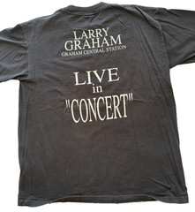 Vintage Larry Graham Graham Central Station T Shirt XL Black Funk Soul Band Tee