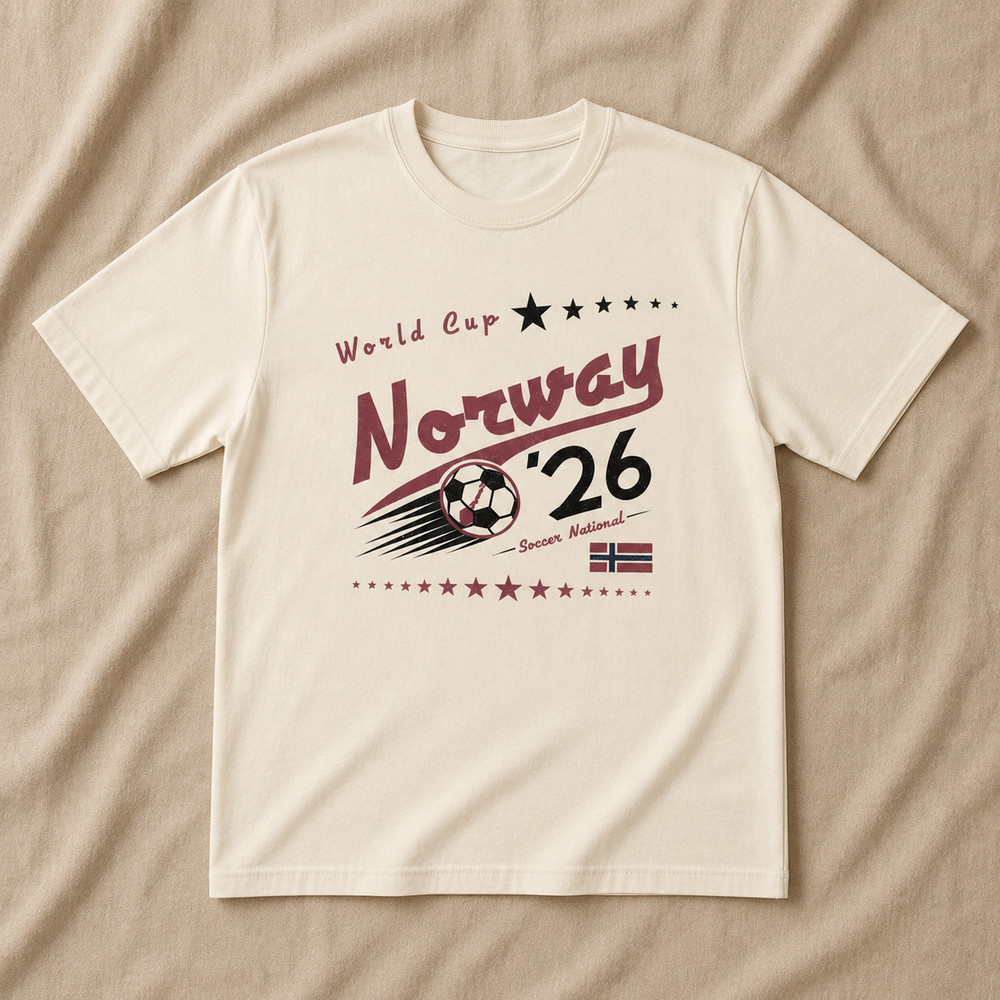 Retro Norway Soccer World Comfort Colors Shirt, 90s Soccer Team World Graphic Te