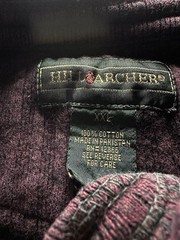 VTG Hill & Archer Henley Mens XXL Burgundy 100% Cotton Ribbed Pullover Sweater