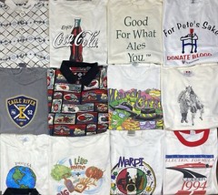 Vintage Graphic shirts Lot Of 20 Promo Funny Cartoons Sport Destinations Mix Szs