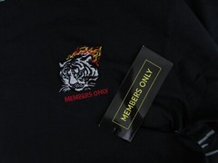 Members Only Black Short Sleeve Tiger Patch Tee Mens T-Shirt 2XL Black Steel NWT