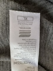 Meriwool XL Layers Mens Merino Wool Base Layer Top Charcoal Gray LS Shirt