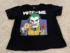 DC Comics Originals Joker Vote For Me Or Else Black T-shirt Large Batman