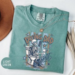 Doing Dad Shirt Funny Dad Tee Skeleton Fathers Day Gift S-3XL