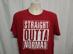 Straight Outta Norman Adult Large Burgundy TShirt