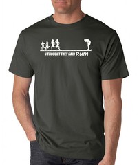 I THOUGHT THEY SAID RUM funny run working out runner gym party running T-Shirt