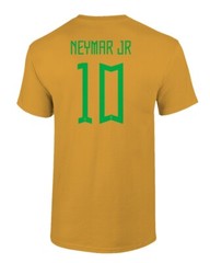 Brazil Soccer #10 Neymar Jr World Football Fans Adult and Youth T-Shirt