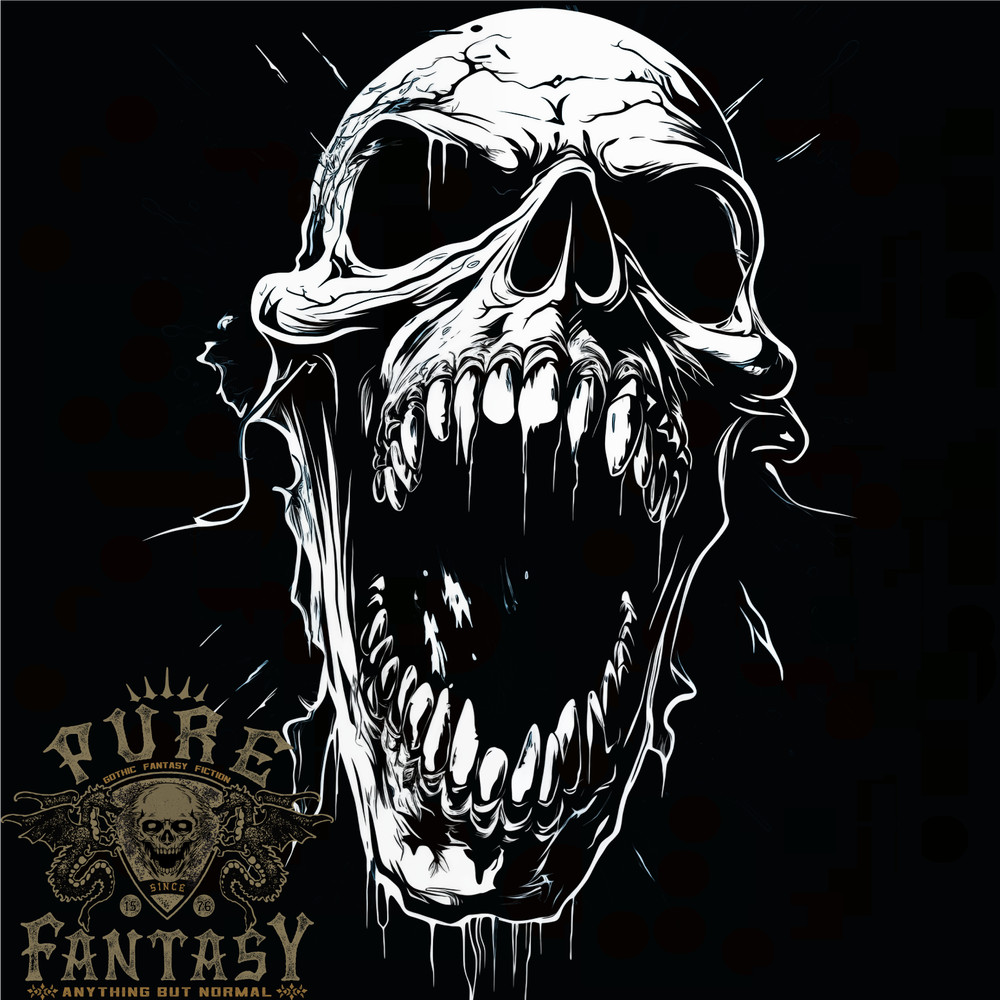 Screaming Skull Goth Horror Heavy Metal Gothic Mens T-Shirt 100% Cotton
