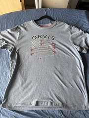 Orvis Classic Collection Men’s XXL Blue Crew Neck Short Sleeve Fish Graphic Tee