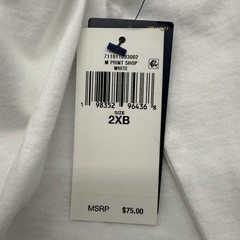 Polo Ralph Lauren Hooded T-Shirt Mens 2XB White Graphic Print Long Sleeve NWT