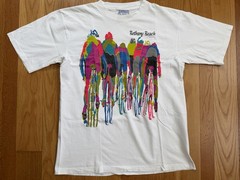 Vintage 90s Andrew Carson Cycling T Shirt Mens All Sport White Bicycle Sz Large