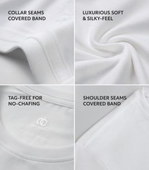 3-Pack David Archy Men’s Micro Modal Undershirts, Soft Stretchy Crewneck Tees,