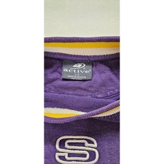 Active LSU Fighting Tigers Embroidered Purple T-Shirt Mens Large Collegiate Tee