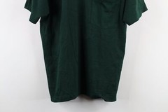 Vtg 90s Streetwear Mens Large Blank Short Sleeve Pocket T-Shirt Hunter Green USA