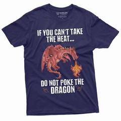 Men’s Funny Poke dragon T-shirt dont poke dragon funny Birthday gift tee