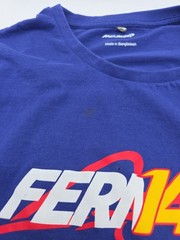 Mclaren Fernando T-Shirt Men Large Blue F1 Formula Graphic Tee.#43495