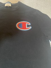 Champion Classic Jersey T-Shirt 100% Cotton Black Men’s Size Large