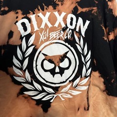 Dixxon Xul Beer Co Shirt Mens XL Beige Black Bleach Tie Dye Graphic Tee Sample