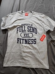 FULL SEND / NELK Property Of Full Send Fitness Gray Tee (T Shirt) Size Lg NWT