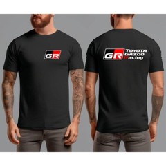 Toyota GR Gazoo Racing Logo Tshirt Front and Back Unisex Black Tee T-Shirt L