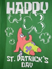 Mens Nickelodeon Patrick Star , St Patrick’s Day T-Shirt. Green. SZ XL