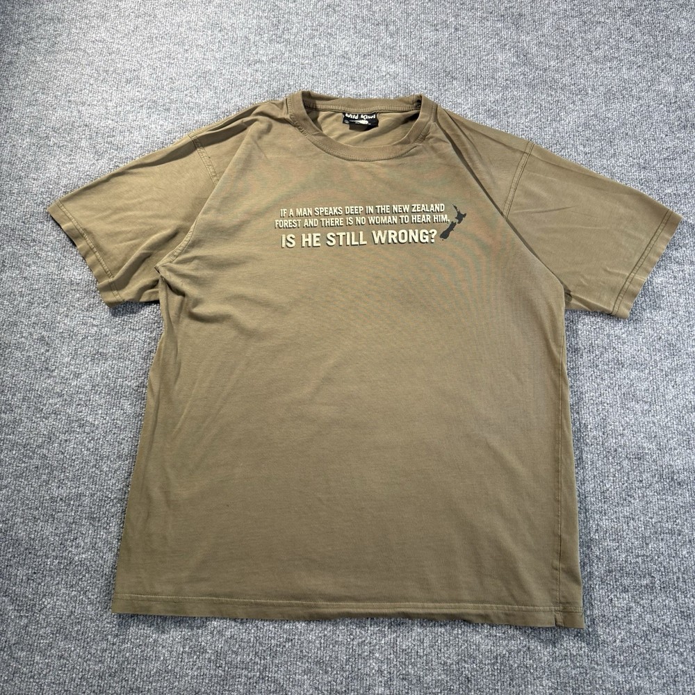 Vintage Wild Kiwi T-Shirt Men’s XL Green New Zealand Faded 90’s