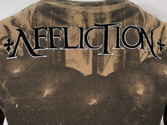 AFFLICTION Men’s Thermal Shirt DARK NIGHT Biker Skulls Tattoo S-5XL