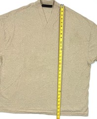 Fear Of God Essentials Mens T-Shirt V-Neck Sz Medium Oversize Gold Heather Tee