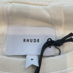 RHUDE Fumar S1 Tee Men’s M White Black Red Cotton Graphic Logo Crew Neck