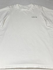 Oversized T Shirt Mens XL White Media Buttons Logo Streetwear Embroidered Crew
