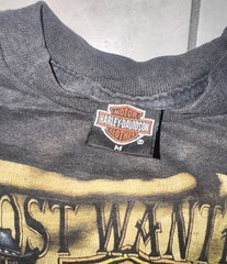 Vintage Harley Davidson 3D Emblem Shirt Mens Large Smith & Wesson Most Wanted M