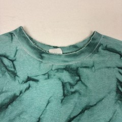 Green Tie Dye T Shirt Mens XL Grunge Distressed Blank Vintage Style Festival Tee